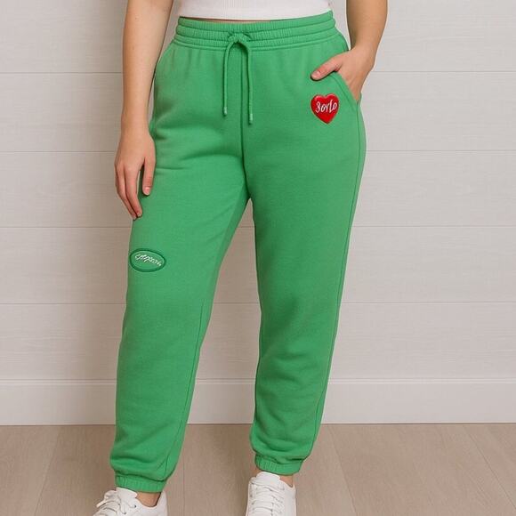 Aerie Chill Joggers SMALL Ski Resort Ice Cold Pants Patchwork Lounge Drawstring - Picture 1 of 9